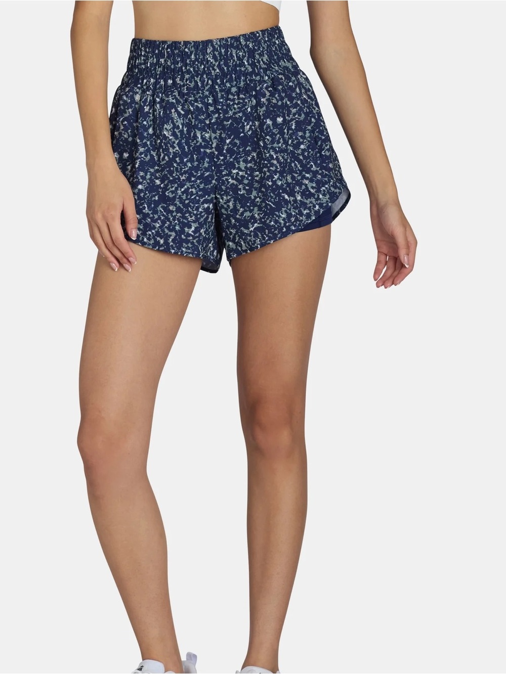 AVIA Women's Bike Liner Shorts Navy Blue Print Running Activewear Medium NWT